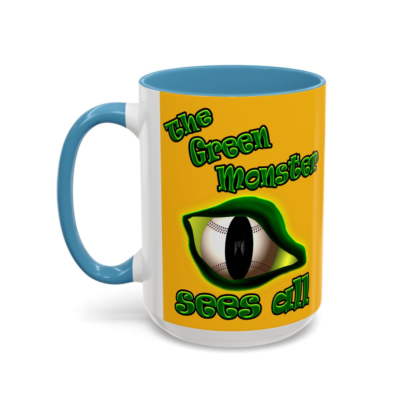 green monster - Accent Mug (yellow)