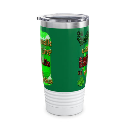celtics logo - Ringneck Tumbler, 20oz (dark green)