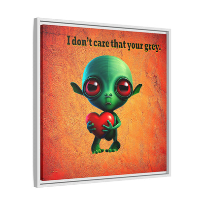 I don't care that your grey - framed canvas art (burnt orange)
