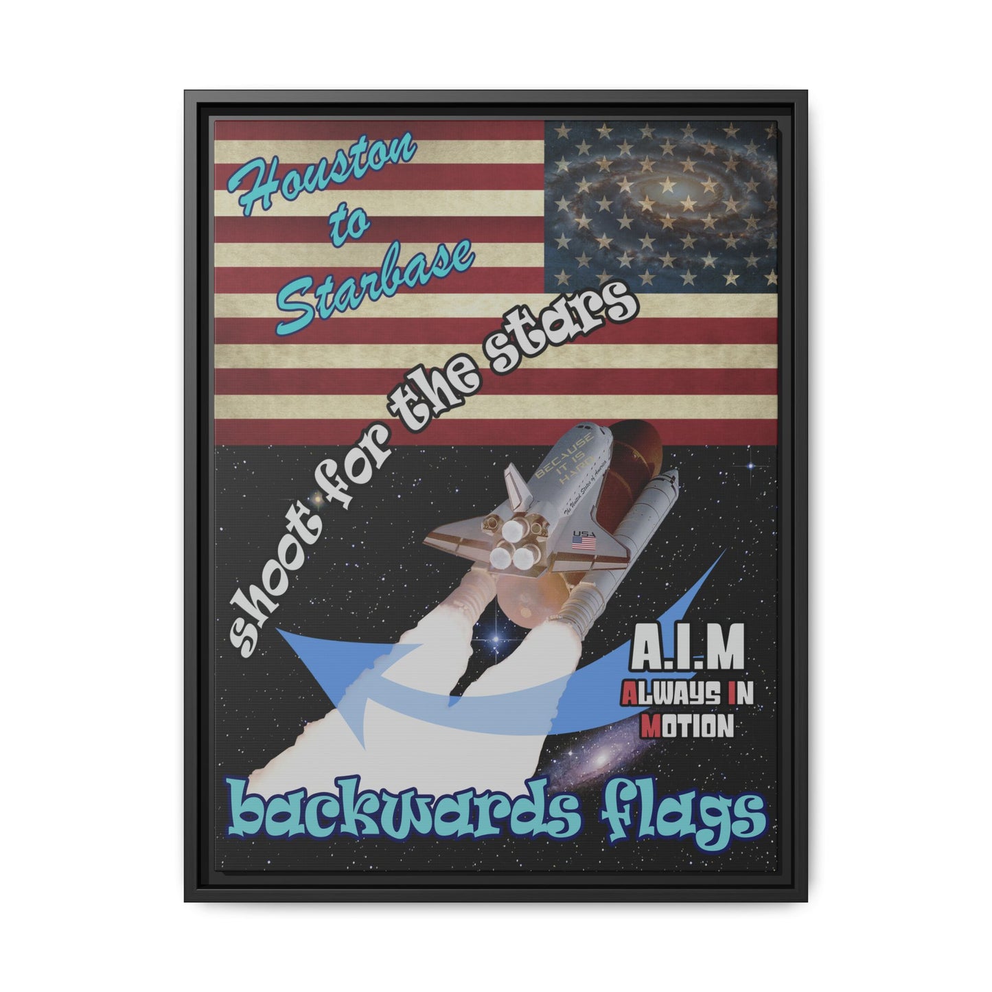 shoot for the stars - framed canvas art