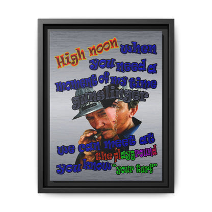 high noon - framed canvas art (brushed nickel)