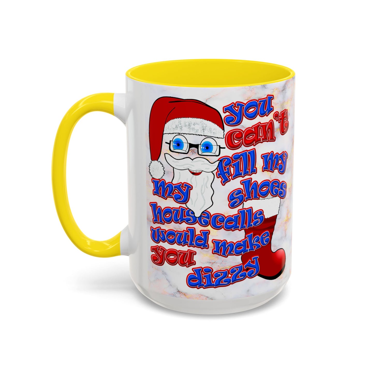 santa's shoes - Accent Mug (white marble)
