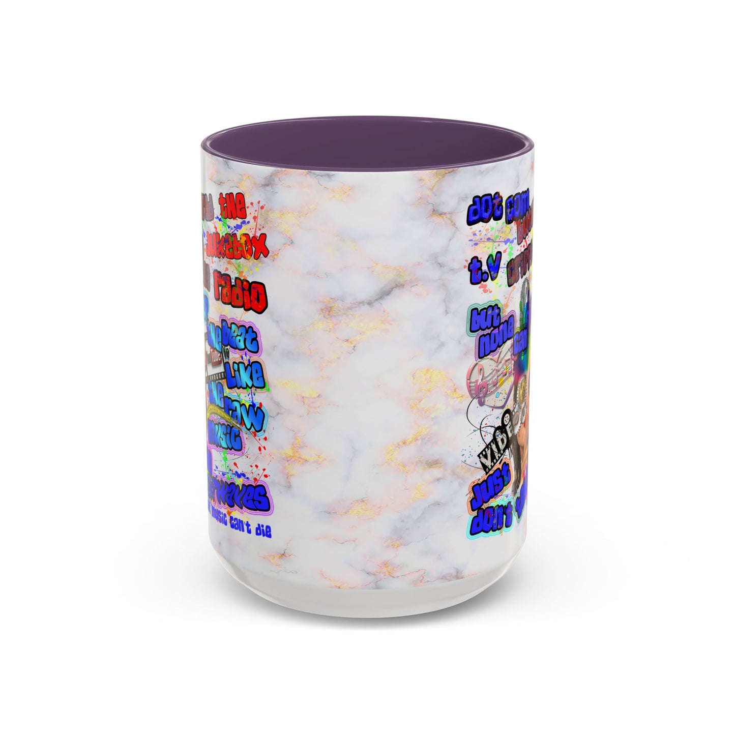 drop the beat - Accent Mug (white marble)