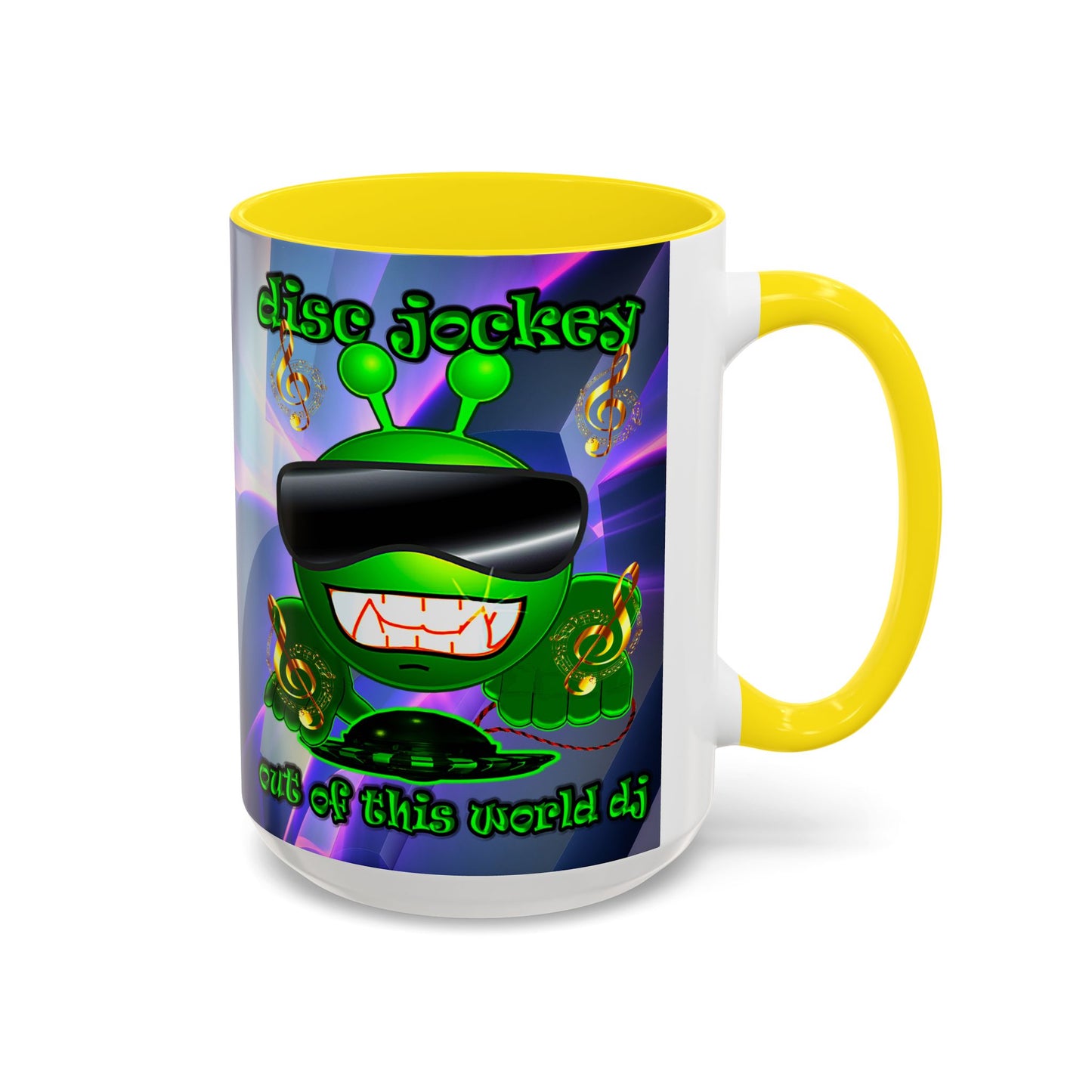 disc jockey - Accent Mug (grey-pink wave)