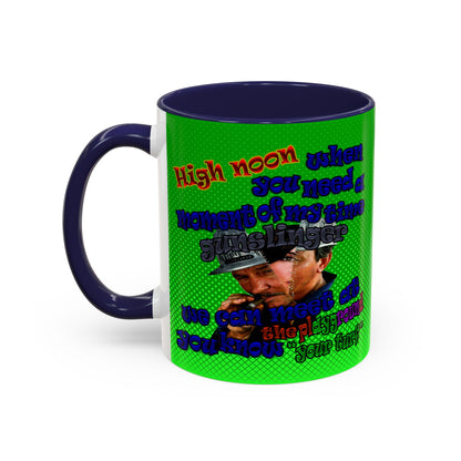high noon - Accent Mug (logo green)