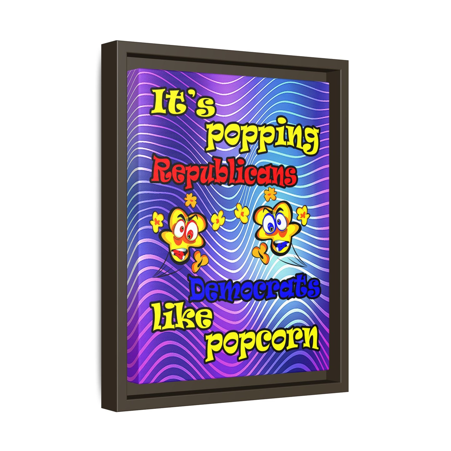 popping like popcorn - framed canvas art (purple wave)
