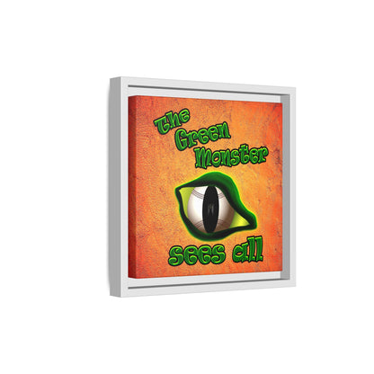 green monster - framed canvas art (burnt orange)