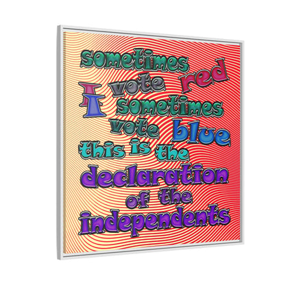 declaration of the independents - framed canvas art (yellow-orange wave)