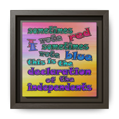 declaration of the independents - framed canvas art (color blur)