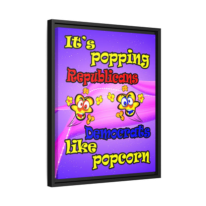 popping like popcorn - framed canvas art (purple-pink wave)