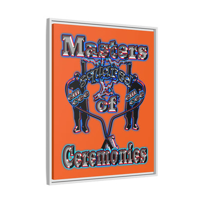 em cee squared - framed canvas art (orange)