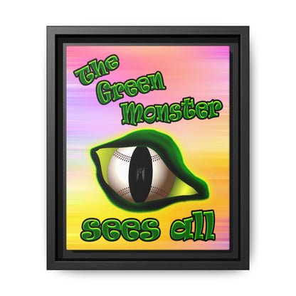 green monster - framed canvas art (color blur)