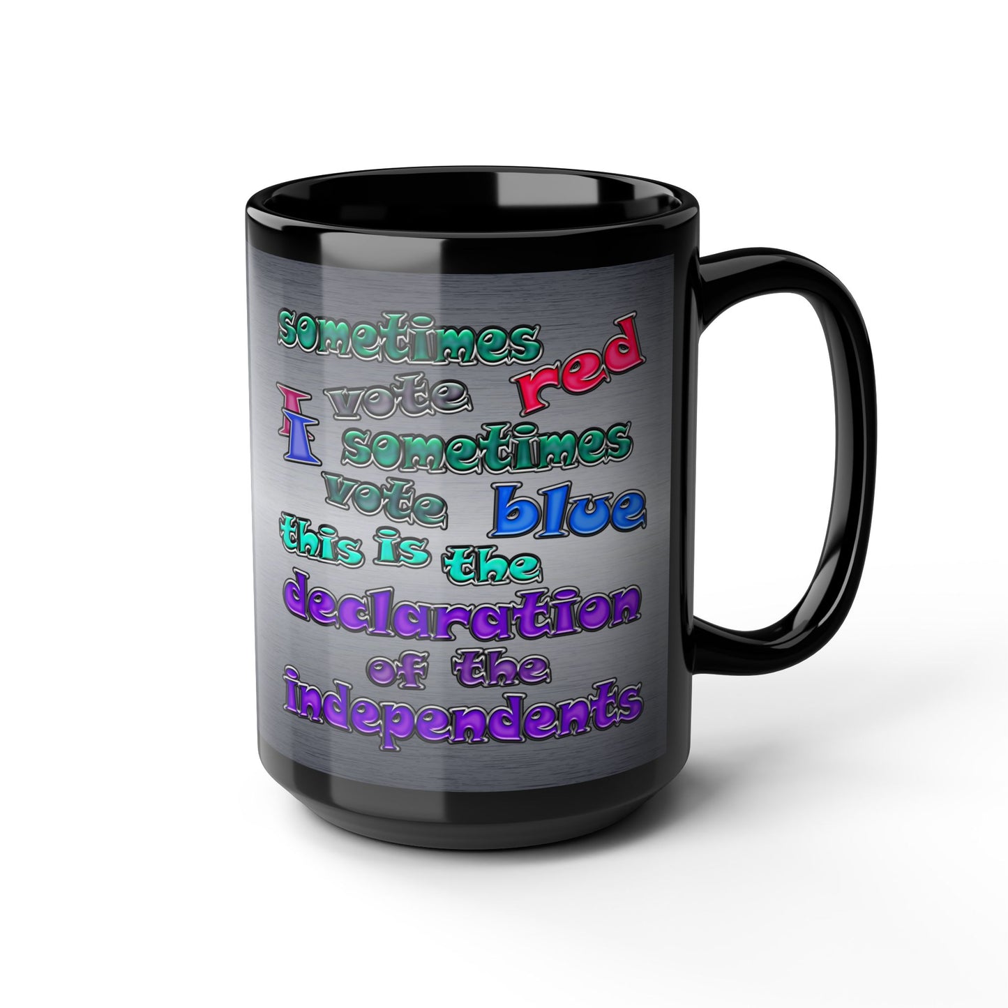 declaration of the independents - Black Mug (brushed nickel)