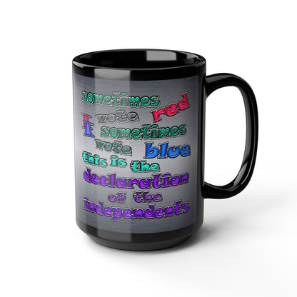 declaration of the independents - Black Mug (brushed nickel)