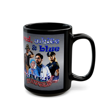 rw&b lives matter - Black Mug (brushed nickel)