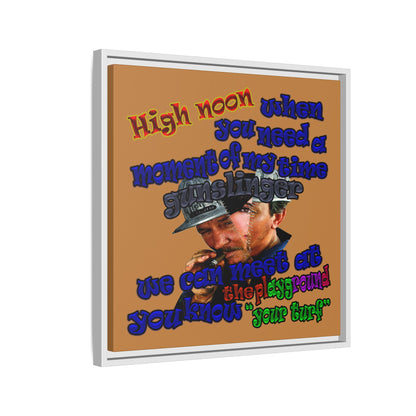 high noon - framed canvas art (light brown)
