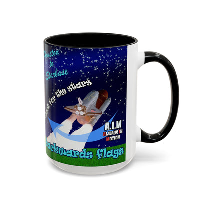 shoot for the stars - Accent Mug ('snoops' background)