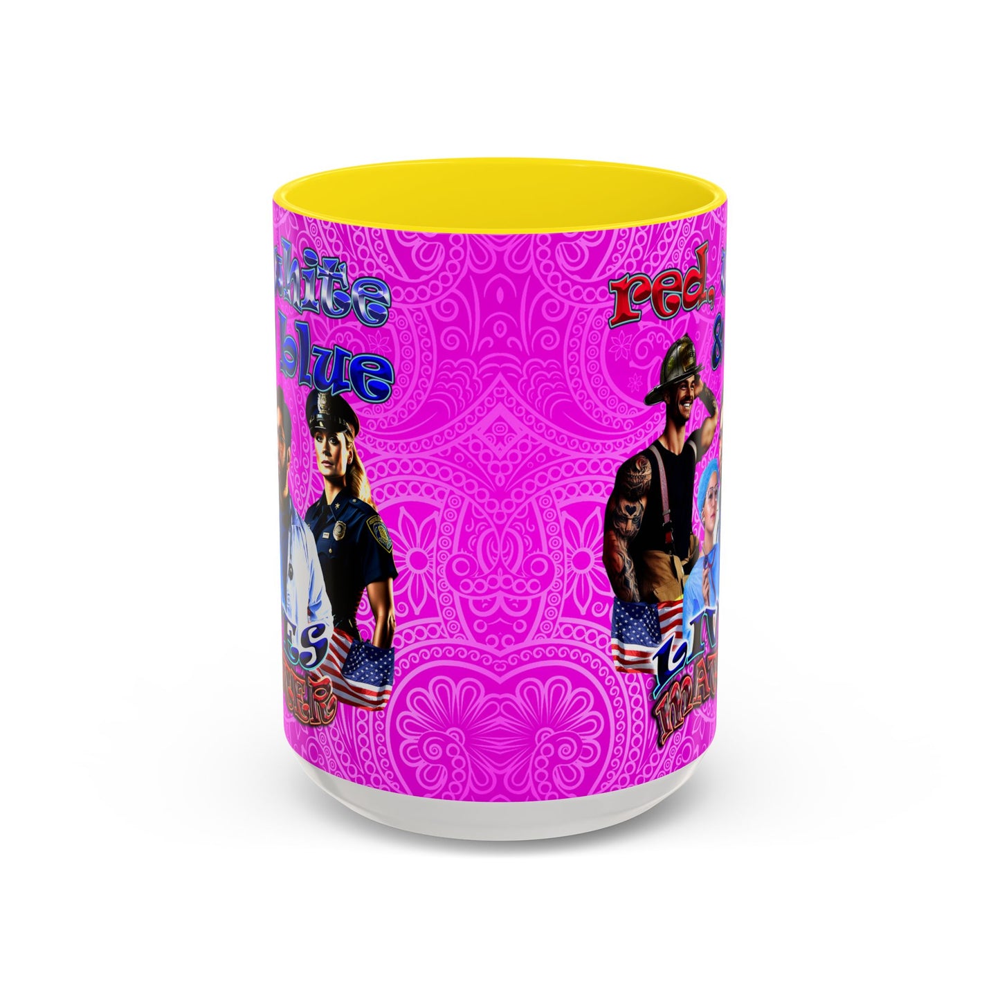 rw&b lives matter - Accent Mug (pink swirl)