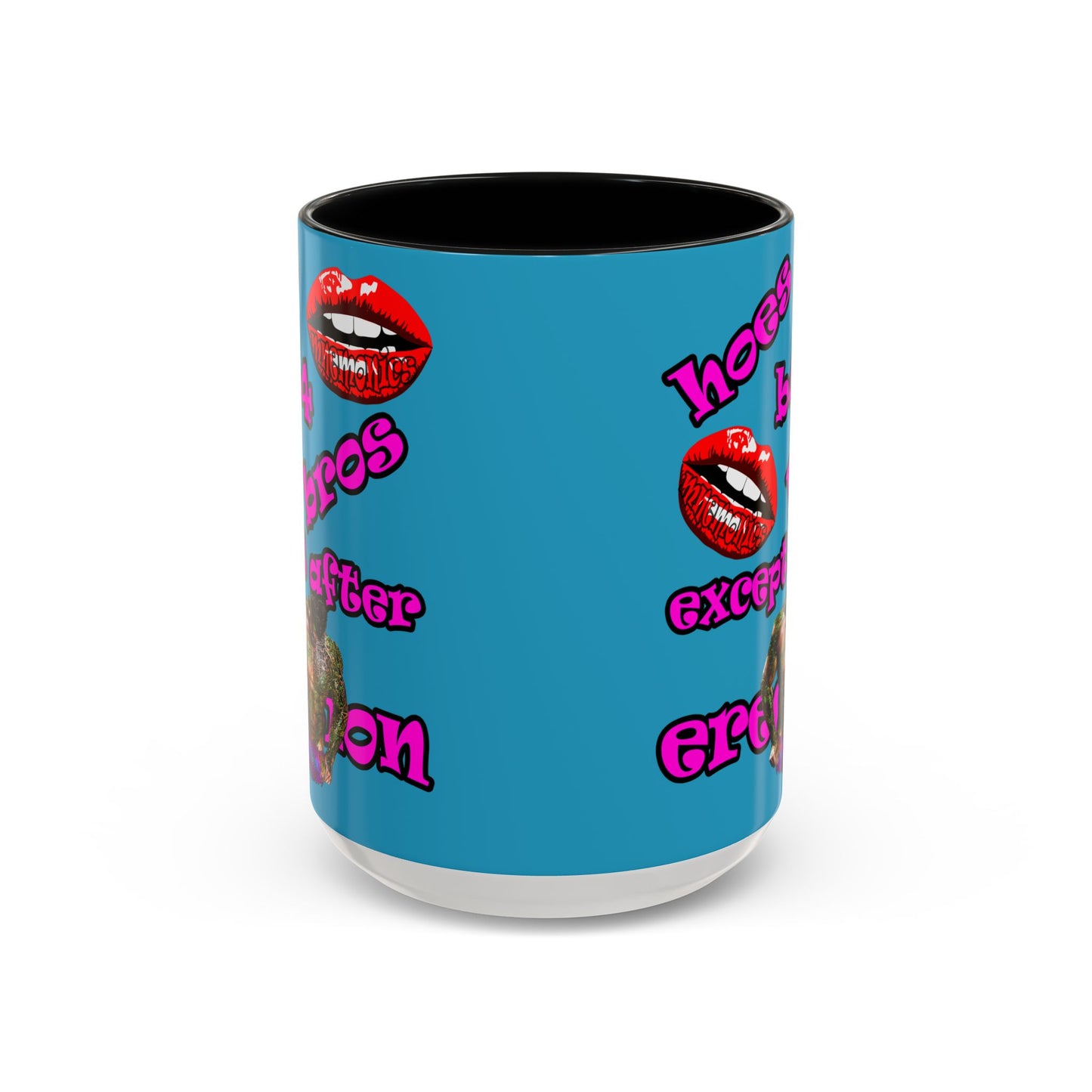 hoes b4 bros - Accent Mug (turquoise)