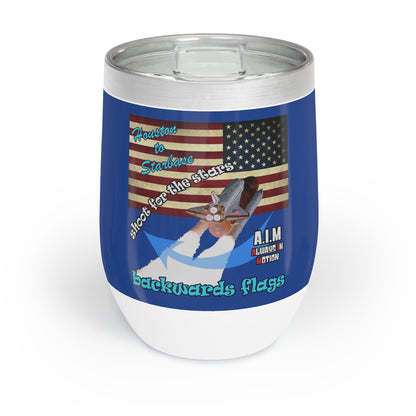 shoot for the stars - Chill Wine Tumbler (dark blue)