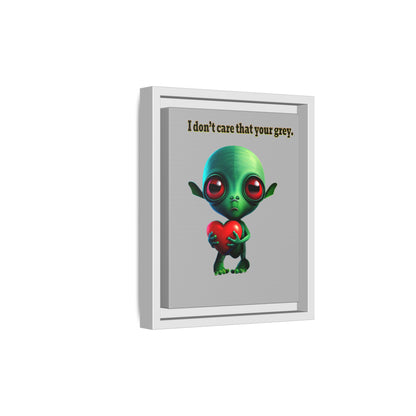 I don't care that your grey - framed canvas art (light grey)