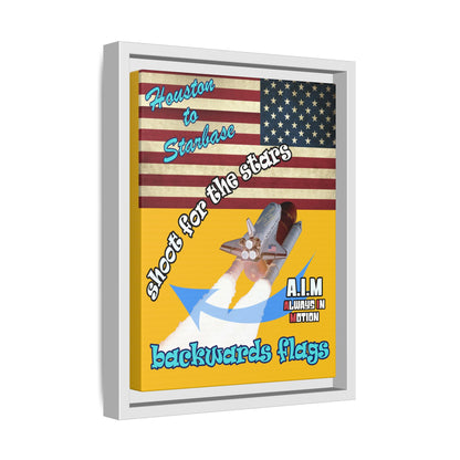 shoot for the stars - framed canvas art (yellow)