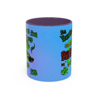 celtics logo - Accent Mug (light blue-purple wave)