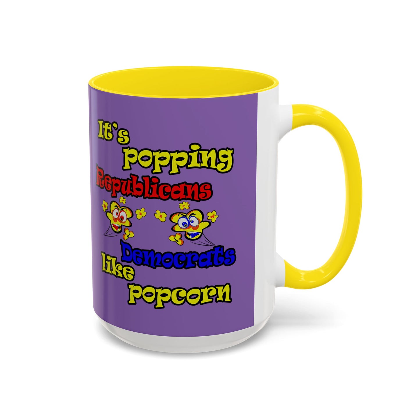 popping like popcorn - Accent Mug (light purple)