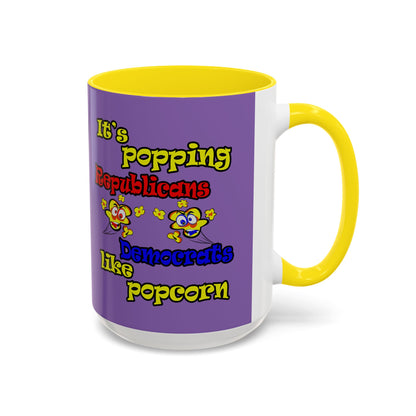 popping like popcorn - Accent Mug (light purple)