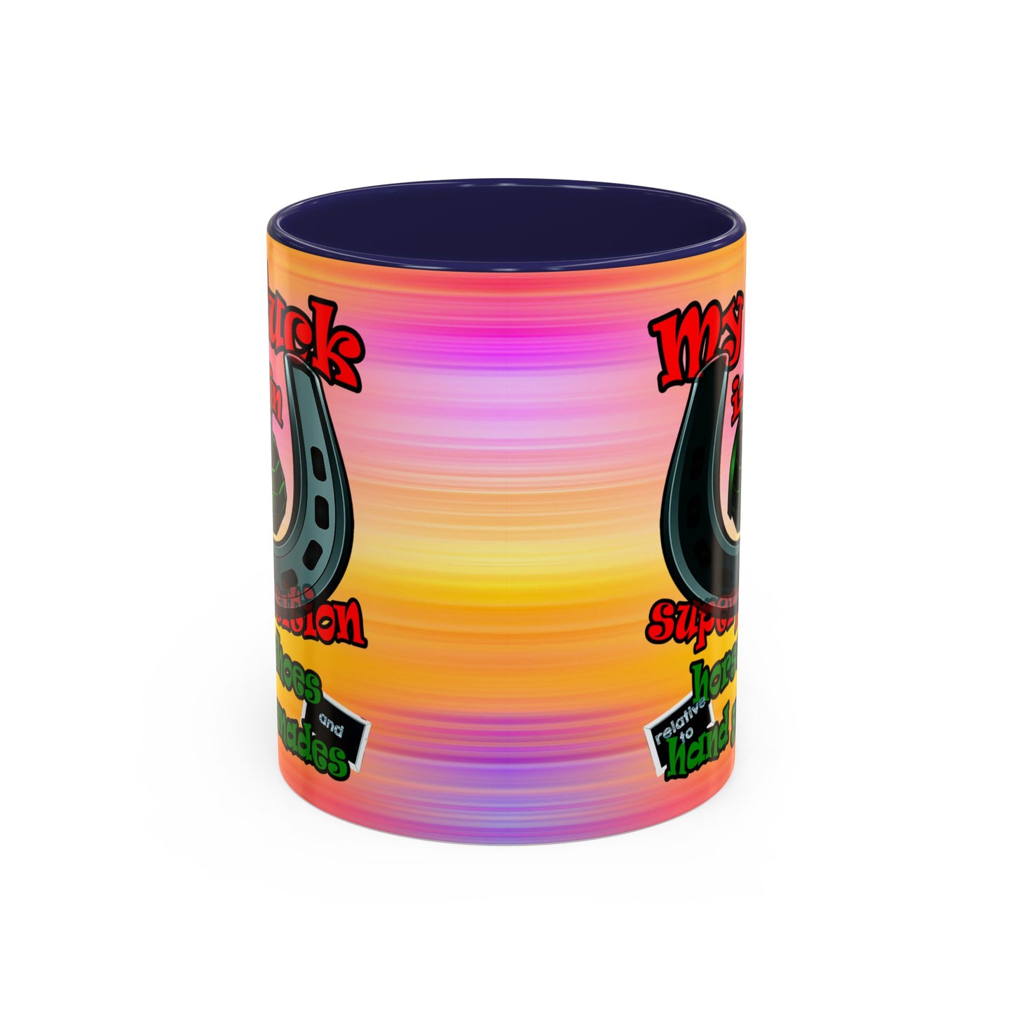 my luck - Accent Mug (color blur)