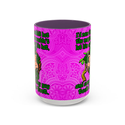 turtle race - Accent Mug (pink swirl)