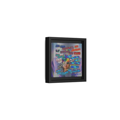 drop the beat - framed canvas art (grey-pink wave)