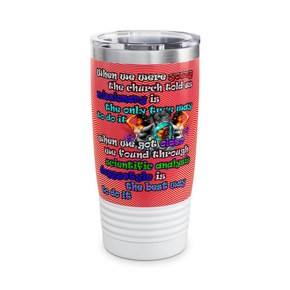 doggystyle - Ringneck Tumbler, 20oz (yellow-orange wave)