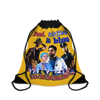 rw&b lives matter - Drawstring Bag (yellow)