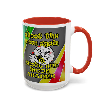 shoot the moon again - Accent Mug (rainbow split)