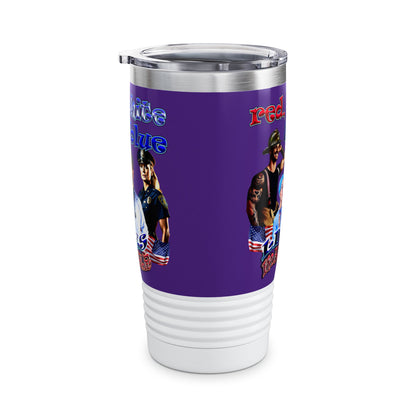 rw&b lives matter - Ringneck Tumbler, 20oz (purple)