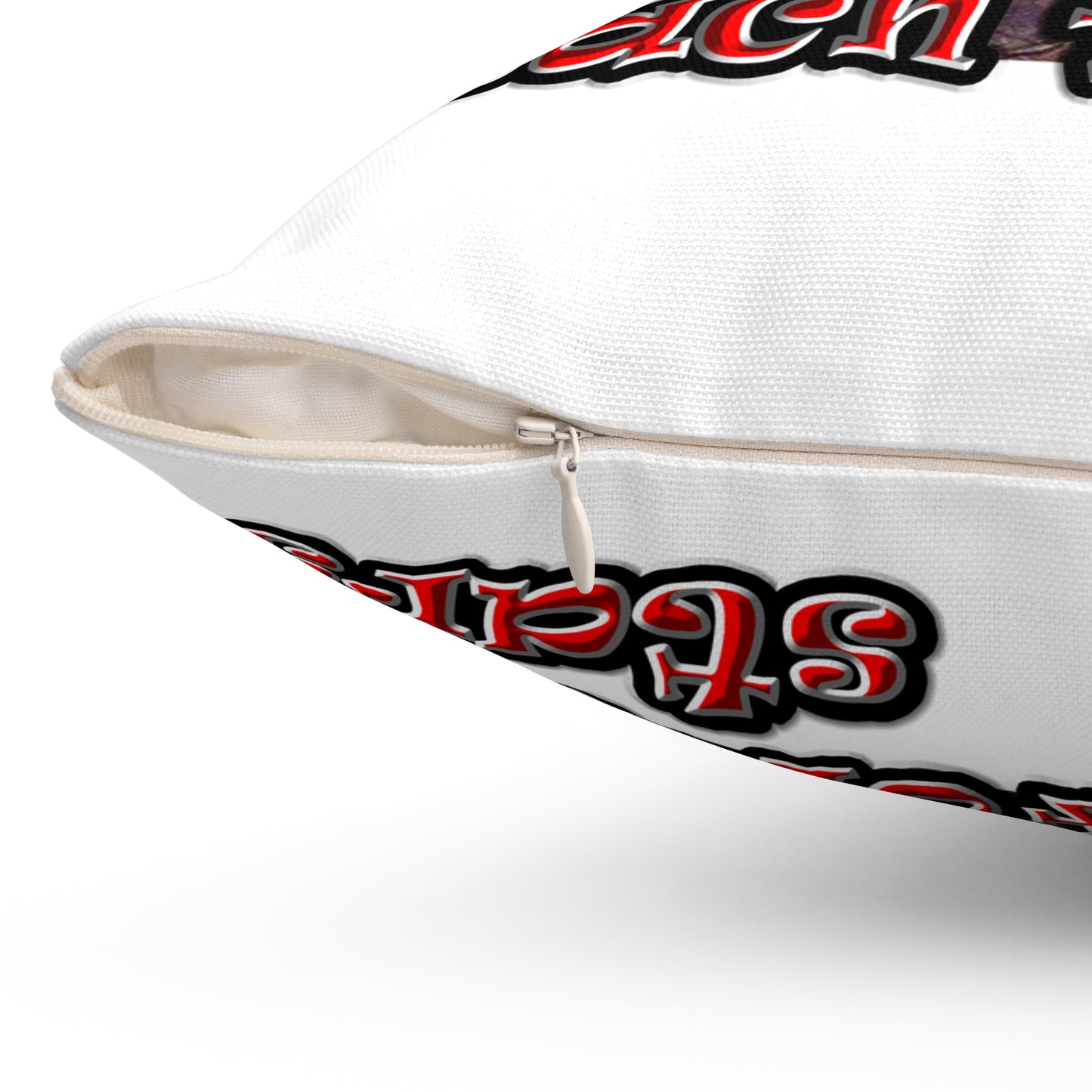 defy conquer reach - Spun Polyester Square Pillow - (white)