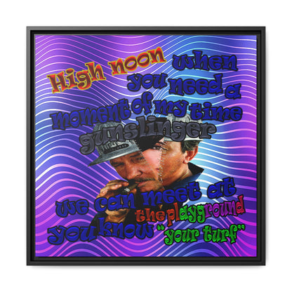 high noon - framed canvas art (purple wave)