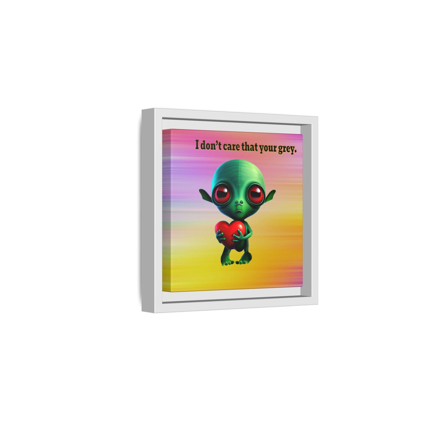 I don't care that your grey - framed canvas art (color blur)