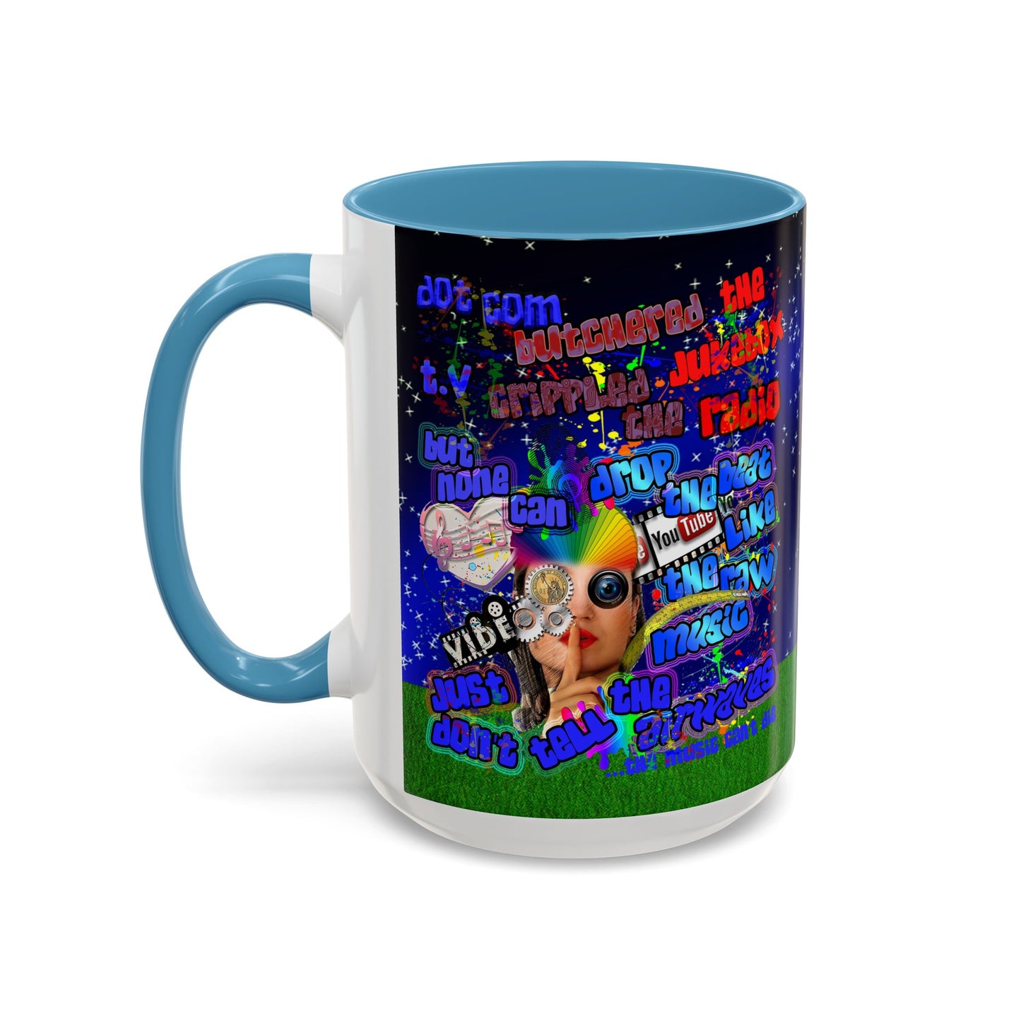 drop the beat - Accent Mug ('snoops' background)