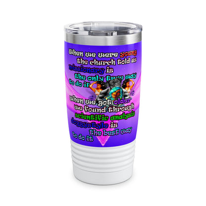 doggystyle - Ringneck Tumbler, 20oz (purple-pink wave)
