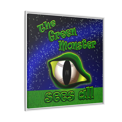 green monster - framed canvas art ('snoops' background)