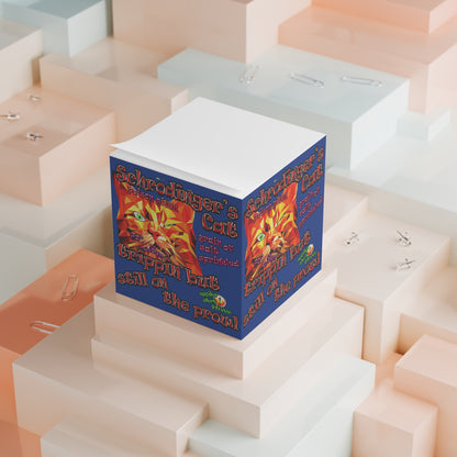 schrodinger's cat - note cube (dark blue)