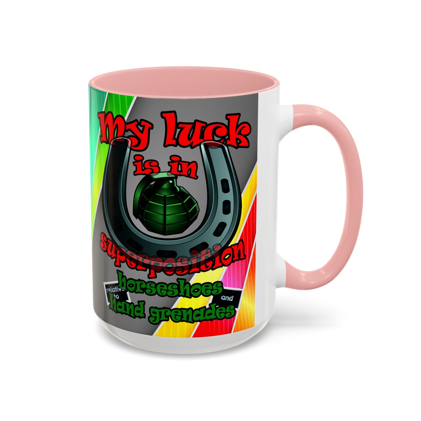 my luck - Accent Mug (rainbow split)