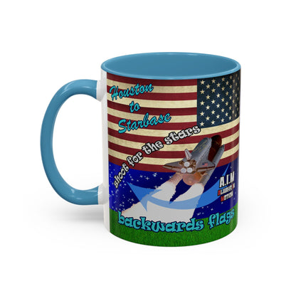 shoot for the stars - Accent Mug ('snoops' background)