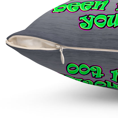 noticed you noticing - Spun Polyester Square Pillow - (brushed nickel)