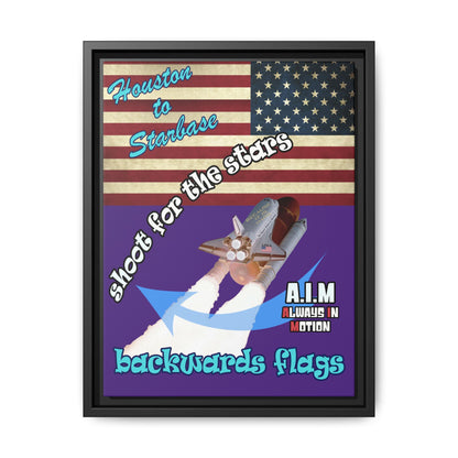 shoot for the stars - framed canvas art (purple)