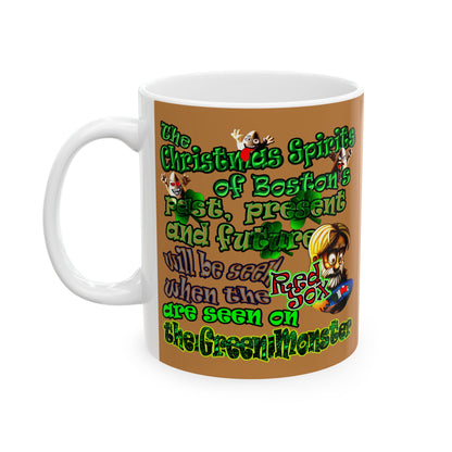 christmas spirits of boston - White Mug (light brown)