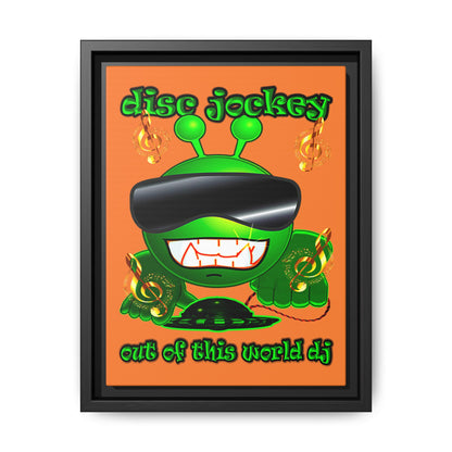 disc jockey - framed canvas art (crusta)