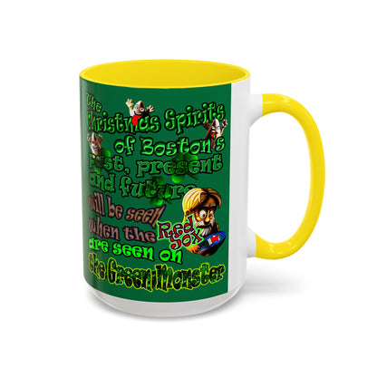 christmas spirits of boston - Accent Mug (dark green)